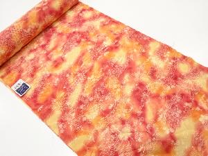 アンティーク　垣根に草花模様織り出し　暈し羽尺反物